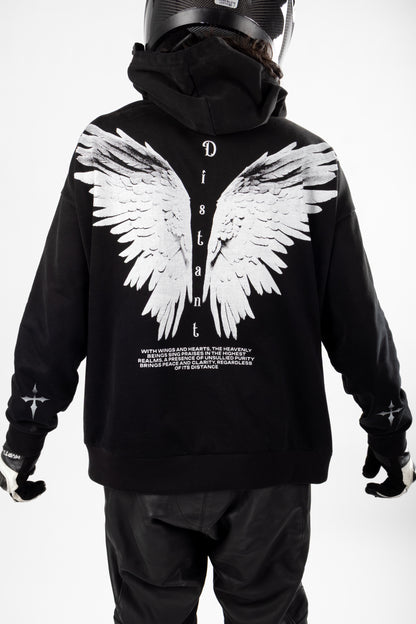 Heavenly Distance Hoodie- BLACK