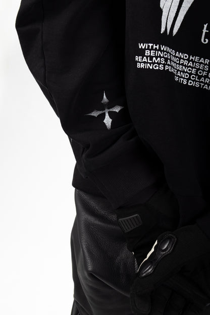 Heavenly Distance Hoodie- BLACK