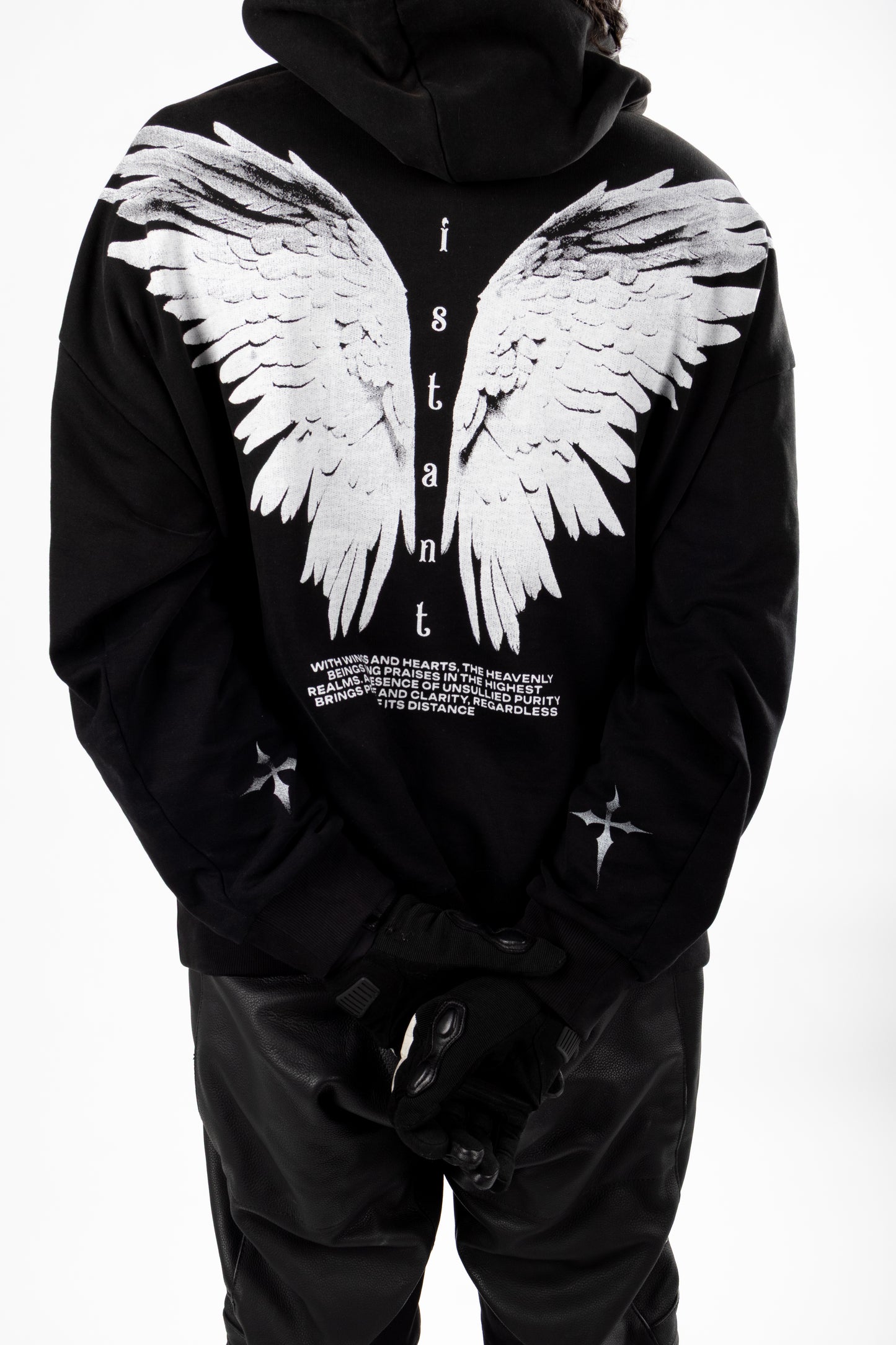 Heavenly Distance Hoodie- BLACK