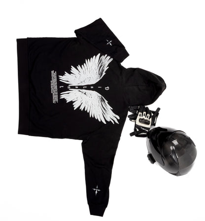 Heavenly Distance Hoodie- BLACK
