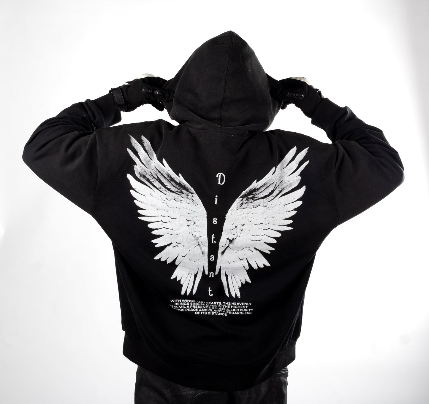 Heavenly Distance Hoodie- BLACK