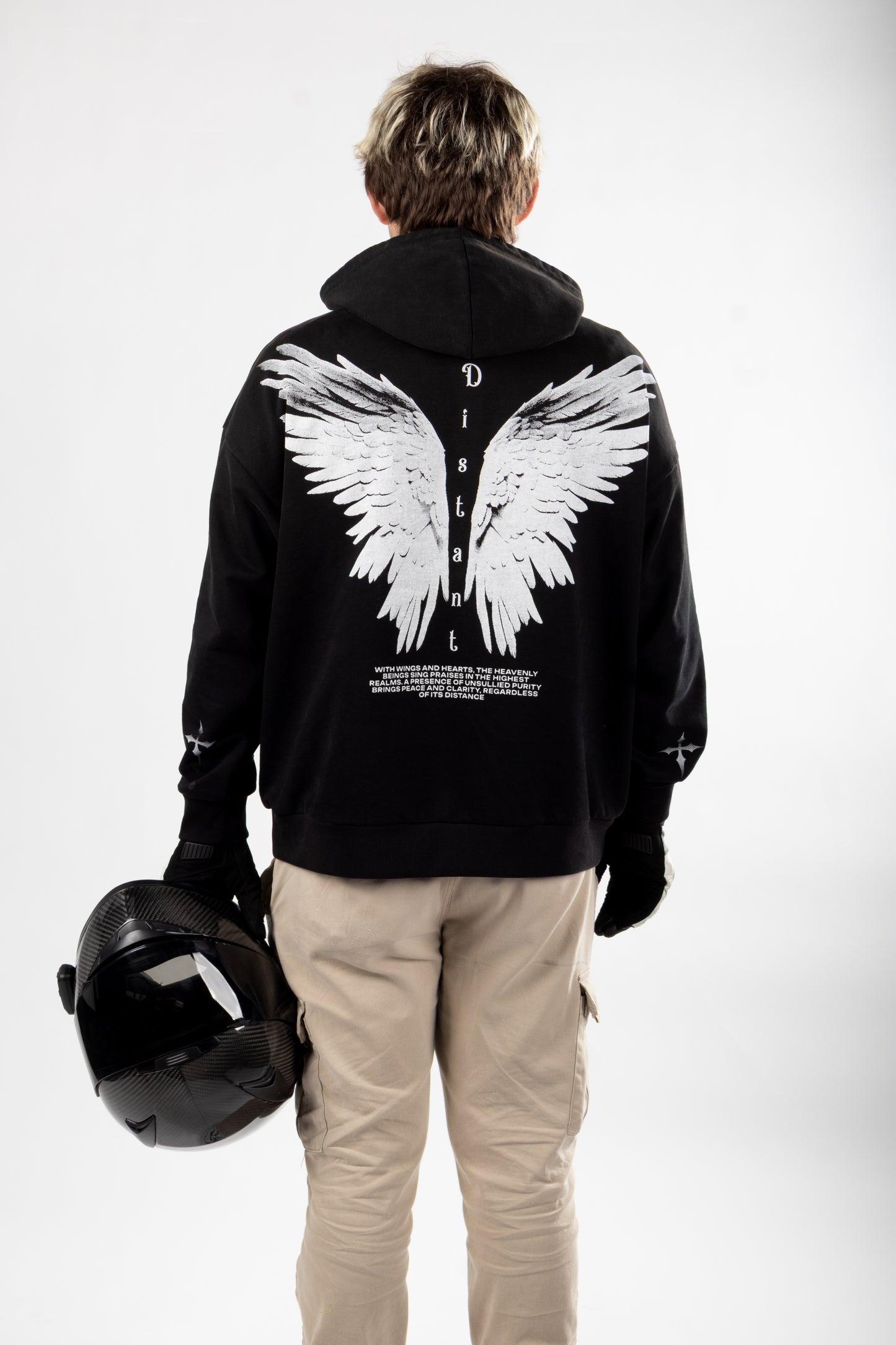 Heavenly Distance Hoodie- BLACK