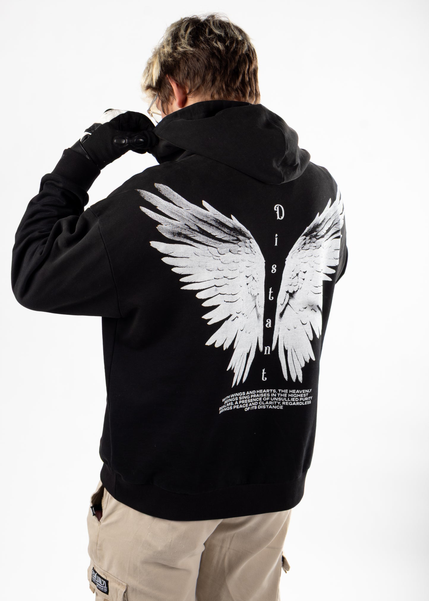 Heavenly Distance Hoodie- BLACK